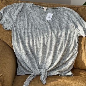 Jcrew lightweight tie front shirt